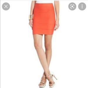 BCBG bodycon bandage skirt coral